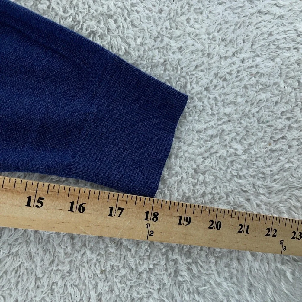 Banana Republic Sweater Mens Medium Blue 100%‎ Merino Wool Crewneck Lightweight